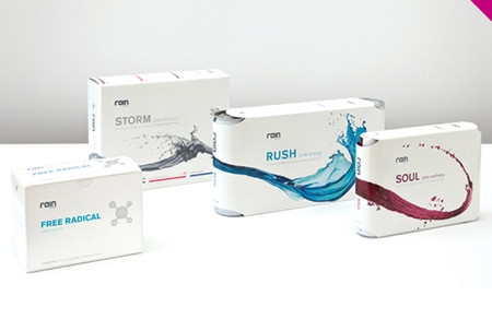 Packaging des boissons Rain Nutrition par Axis41 - Inspirations Graphiques 01