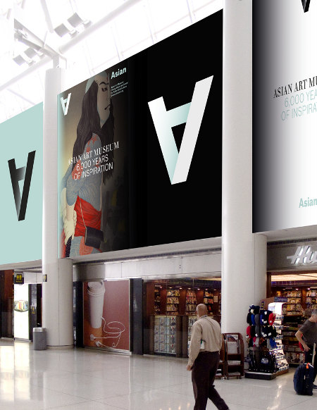 Identité visuelle du Asian Art Museum de San Francisco - design graphique Wolf Folins