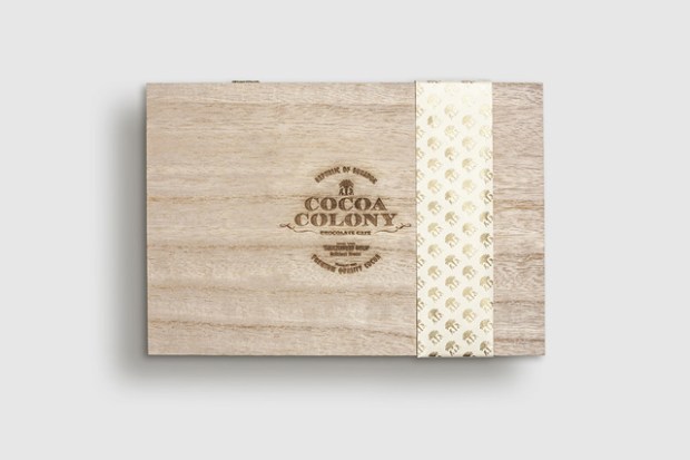 Packaging par le studio Bravo pour Cocoa Colony