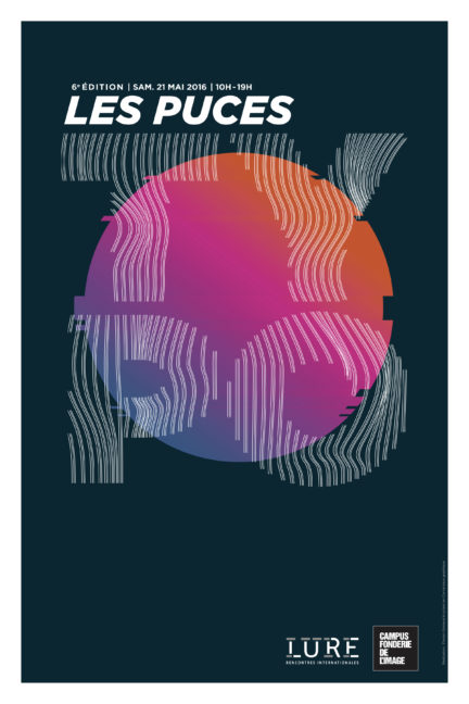 Affiches des puces Typo 2016 conçu par Florian Grimaud